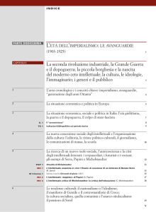 La seconda rivoluzione industriale, la Grande Guerra e il dopoguerra