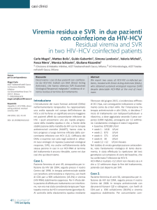 Viremia residua e SVR in due pazienti con coinfezione da HIV