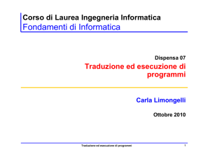 Linguaggi di programmazione - Dipartimento di Informatica e