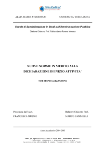 nuove norme in merito alla dichiarazione di inizio