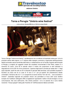 Torna a Perugia "Umbria wine festival"