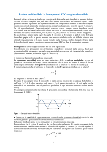 Lezione multimediale 1 - I componenti RLC a regime sinusoidale