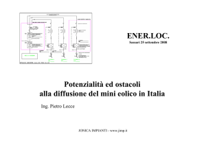 Potenzialità ed ostacoli alla diffusione del mini eolico in Italia ENER