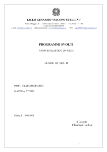 III D - Liceo classico "Jacopo Stellini"