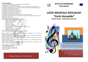 “AECLANUM” LICEO MUSICALE GESUALDO “Carlo Gesualdo”