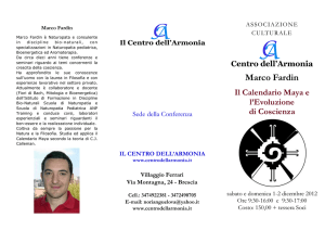 Brochure Il Calendario Maya e l`Evoluzione di coscenza