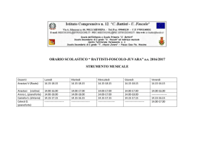 ORARIO SCOLASTICO “ BATTISTI-FOSCOLO