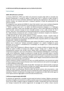 La definizione di edificio ad energia quasi zero in un`ottica