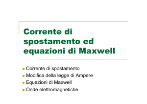Corrente di spostamento ed equazioni di Maxwell
