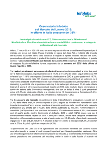 Osservatorio InfoJobs sul Mercato del Lavoro 2015: le offerte in Italia