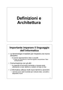 Terminologia, Architetture dei sistemi di elaborazione e