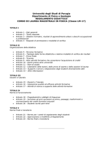 Regolamento LM17 - Laurea Magistrale in Fisica