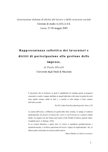 Rappresentanza collettiva dei lavoratori e diritti di