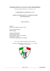 Terza dispensa - Federazione Italiana Escursionismo