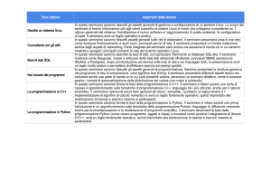 Gestire un sistema linux In questo seminario saranno descritti gli