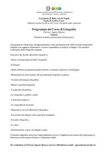 Programma del Corso di Litografia - Accademia di Belle Arti di Napoli