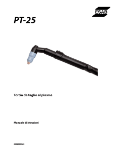 Torcia per taglio con arco al plasma PT-25