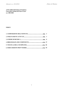 Annuario a.a. 2001/2002 Istituto di Statistica