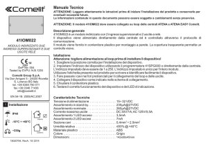 41IOM022 Manuale Tecnico - COMELIT SpA
