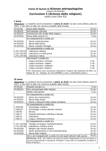 Scienze delle religioni - Scuola di Lettere e Beni Culturali