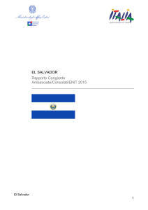 EL SALVADOR Rapporto Congiunto Ambasciate/Consolati/ENIT 2015