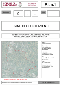 9 PIANO DEGLI INTERVENTI - Schede intervento urbanistico Zone