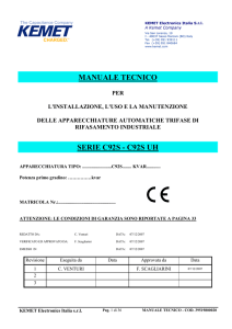 MANUALE TECNICO SERIE C92S