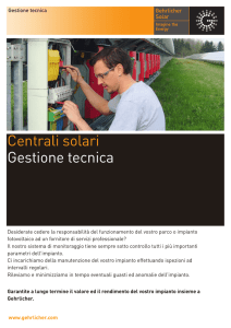 Centrali solari Gestione tecnica