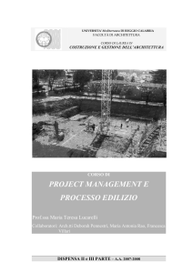 project management e processo edilizio