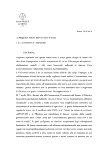 Siena, 20/5/2014 Al Magnifico Rettore dell`Università di Siena e p.c.