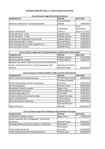 Elenco Lezioni con date di inizio - Dipartimento di Giurisprudenza