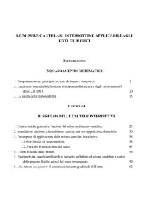 LE MISURE CAUTELARI INTERDITTIVE APPLICABILI AGLI ENTI