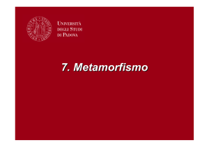 7. Metamorfismo - Dipartimento di Geoscienze