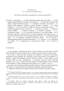 Aiuti di Stato, polimorfismo imprenditoriale e princìpi costituzionali