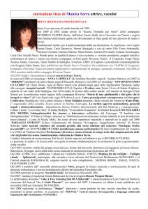 Biografia di Monica Serra - Provincia del Medio Campidano