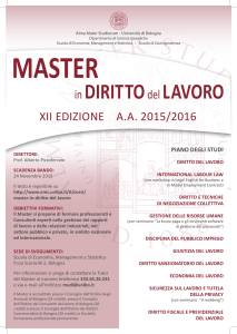 Diritto del Lavoro ed. 2015-2016 - Fondazione Alma Mater