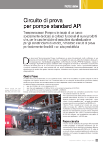 TMP Circuito di prova per pompe standard API