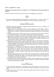 Decreto 27 maggio 2014, n. 4/Reg. Regolamento di attuazione della