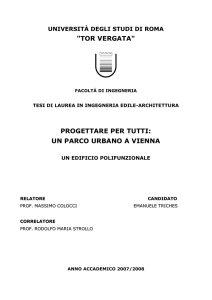 "TOR VERGATA" PROGETTARE PER TUTTI: UN PARCO URBANO