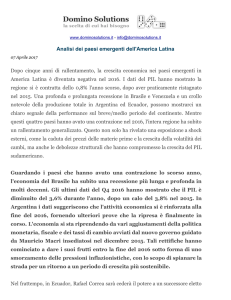 Analisi dei paesi emergenti dell`America Latina Dopo cinque anni di