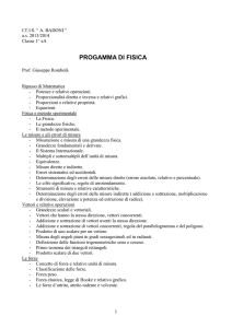 progamma di fisica