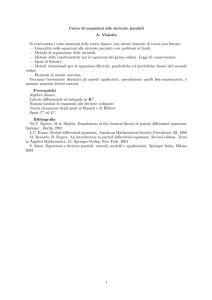 Programma del corso di Equazioni alle Derivate Parziali, a.a. 2010-11
