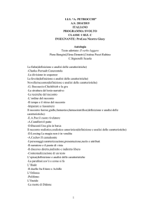 1 I.I.S. “A. PETROCCHI” A.S. 2014/2015 ITALIANO PROGRAMMA