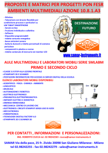 depliant riepilogativo laboratori mobili completo con matrici