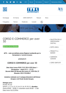 CORSO E-COMMERCE per over 30
