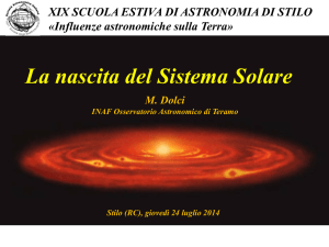 Dolci - La nascita del Sistema Solare