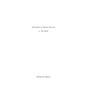 Quaderni di Teoria Sociale n. 10 | 2010 Morlacchi Editore