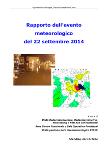 Rapporto meteo del 22 settembre 2014 - Arpae Emilia