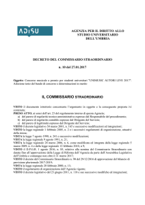 Decreto del Commissario