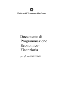 Documento di Programmazione Economico- Finanziaria